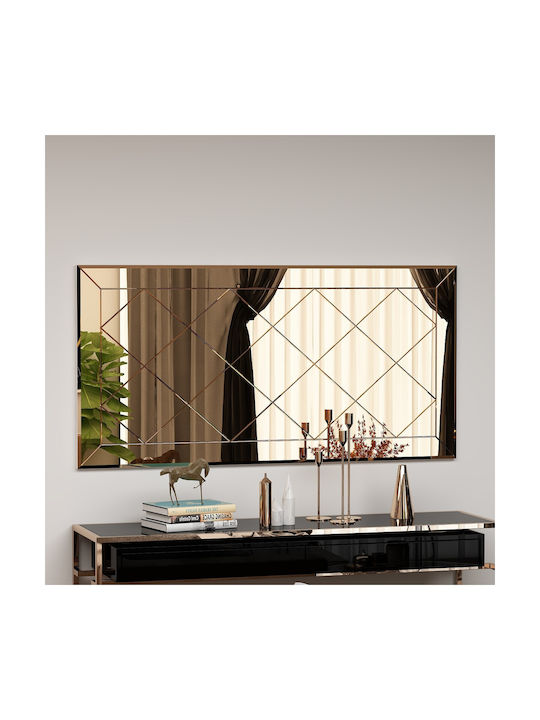 Oglindă de perete Zeora 116sam1165 60x2.2x120cm Bronz Hanah Home MDF