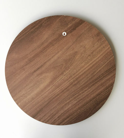 Aberto Design Καθρέπτης Τοίχου με Καφέ Πλαστικό Πλαίσιο Διαμέτρου 60cm