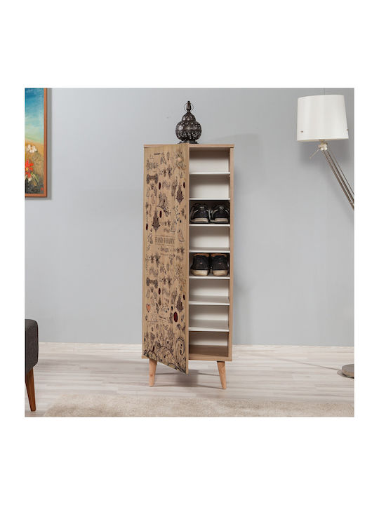 Filinta Wooden Shoe Organizer Multicolour 50x38x135cm
