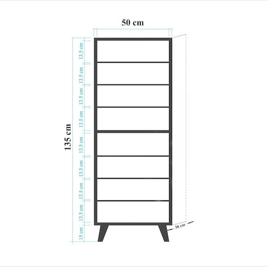 Holz Schuhschrank Filinta 50x38x135cm