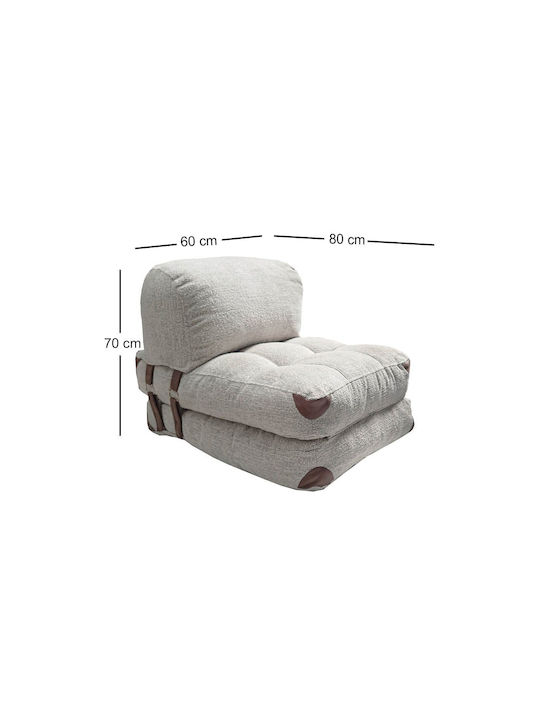 Vielseitiger Sitzsack Pouf Grau 60x80x70cm