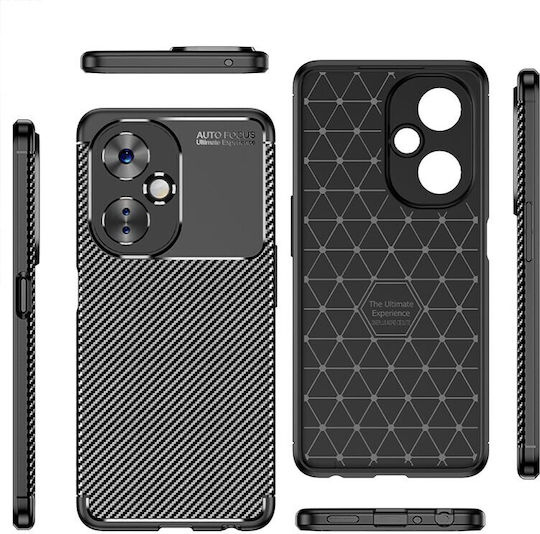 Carbon Fiber Back Cover Σιλικόνης Μαύρο (OnePlus Nord CE 3)