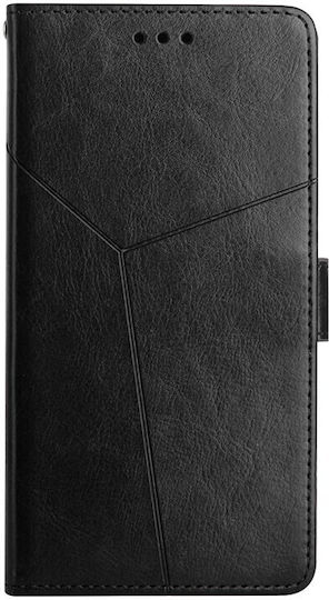 Stitching Horizontal Wallet Synthetic Leather Black (Vivo V21 5G)