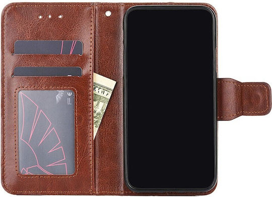 Crystal Texture Wallet Δερματίνης Καφέ (Vivo V21 5G)