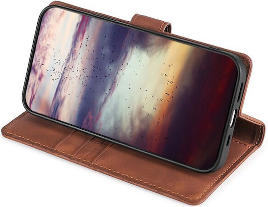 Skin Feel Crocodile Wallet Δερματίνης Καφέ (Vivo V21 5G)