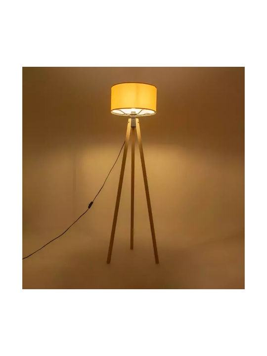 GloboStar Saga Floor Lamp H140xW38cm. with Socket for Bulb E27 Beige