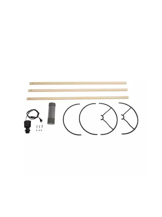 GloboStar Saga Floor Lamp H140xW38cm. with Socket for Bulb E27 Beige