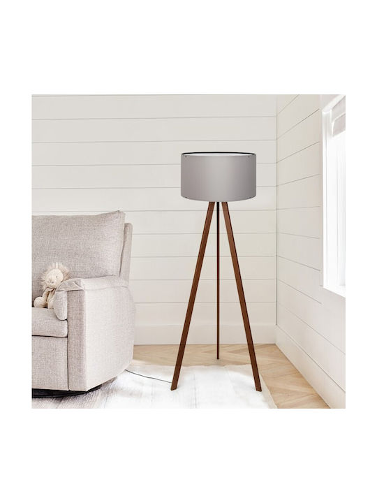 GloboStar Saga Floor Lamp H140xW38cm. with Socket for Bulb E27 Gray