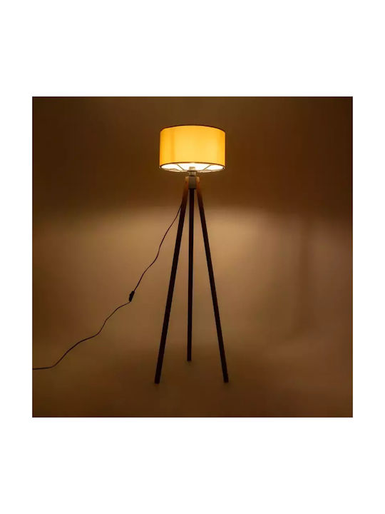 GloboStar Saga Floor Lamp H140xW38cm. with Socket for Bulb E27 Yellow