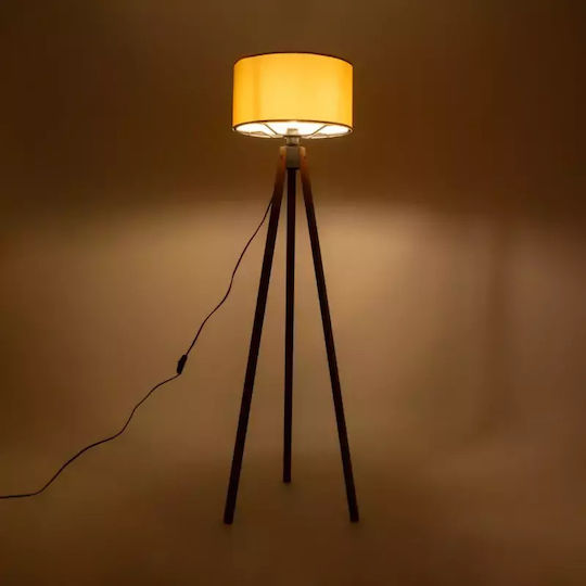 GloboStar Saga Stehleuchte H140xB38cm. mit Fassung für Lampe E27 Gelb