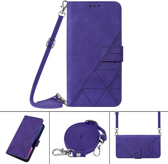 Τriangle Wallet Δερματίνης Μωβ (Vivo V21 5G)