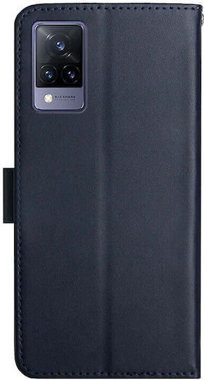 Genuine Wallet Leather Blue (Vivo V21 5G)