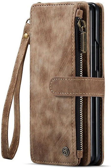 Multifunctional Horizontal Wallet Δερματίνης Καφέ (Galaxy Z Fold 3)