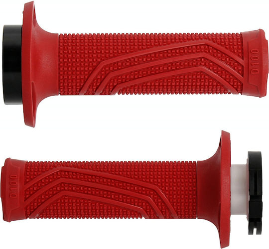 Motorradlenker und Lenkergewichte Zwillingssatz Mx D100 D-lock Rote Lock-On Griffe D10046c4200a9-0 Domino
