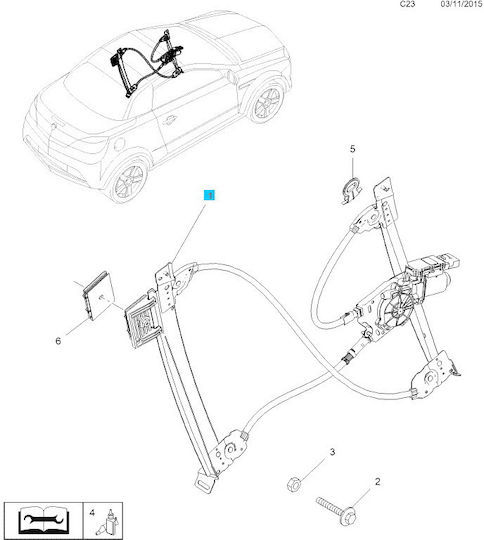 Window Mechanism Opel Tigra 5140117