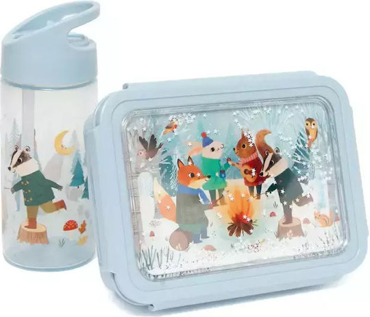 Petit Monkey Πλαστικό Παιδικό Σετ Φαγητού Διάφανο 19 x 14.5 x 7εκ.