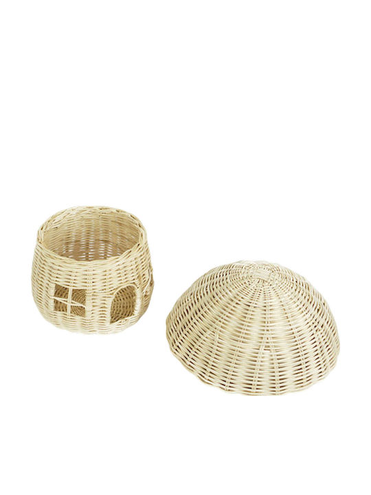 Polihome House Aufbewahrungskorb Rattan Weiß 36cm 1Stück Polihome House Aufbewahrungskorb Rattan Weiß 36cm 1Stück