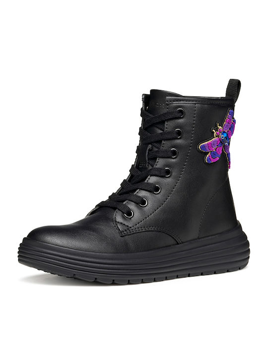 Phaolae Kids Boots with Zipper Black