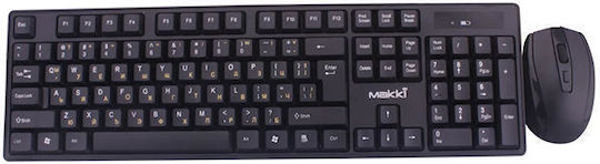 Makki KBX-008 + mouse Комплект клавиатура и мишка Кирилски Черен