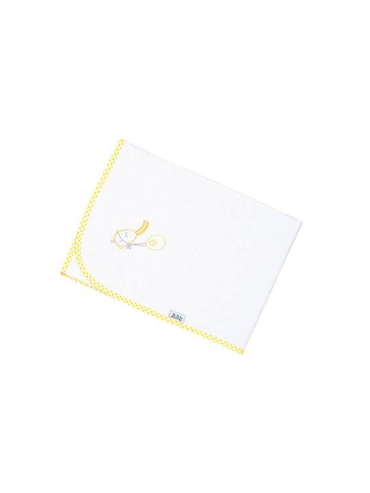 Bunny Bebe Balloon Swaddle Blanket Cotton White 90x90cm Pieces