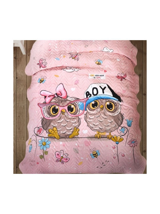 Clasy Home Set Pătură Pentru Copii Single Cu Față De Pernă Multicolor 160 Cm