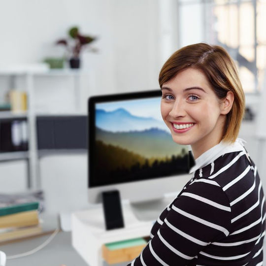 Relaxdays Schreibtisch Halterung Monitor Weiß