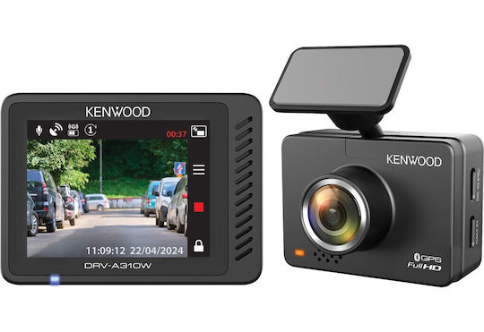 Kenwood DRVA310W Κάμερα DVR Αυτοκινήτου 1080P με Οθόνη 2" Wi-Fi, GPS