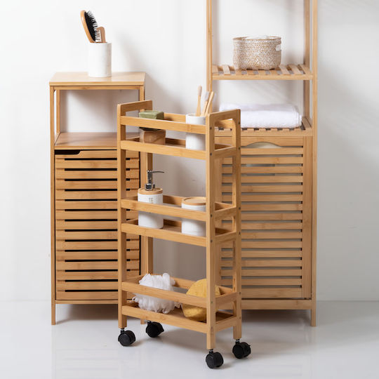 5Five Wooden Kitchen Rack 3 Tiers Brown 36x15x74.5cm