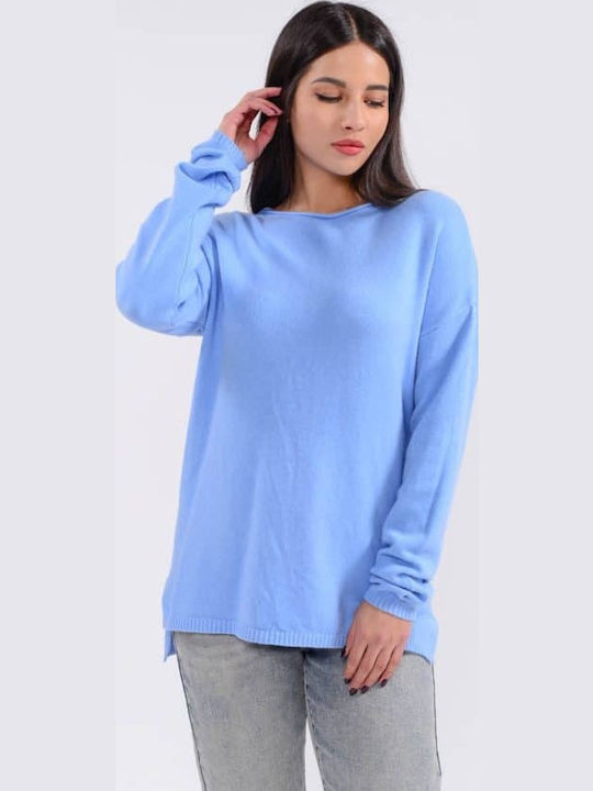 Damen Pullover Light Blue