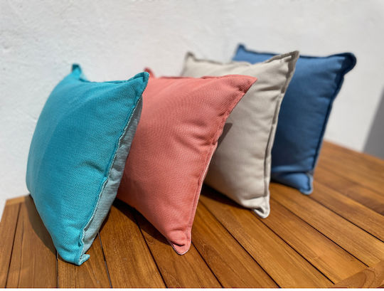 Marine Business Waterproof Embroidered Cushion Filling Aruba Turquoise Set of 2