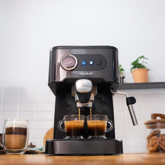 Cecotec Power Automatic Espresso Machine 850W Pressure 20bar for Cappuccino Brown