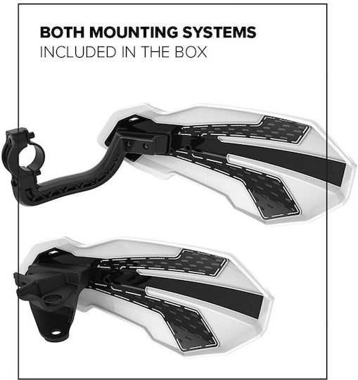 Polisport Motorcycle Protective Hand Guards in Black Colour