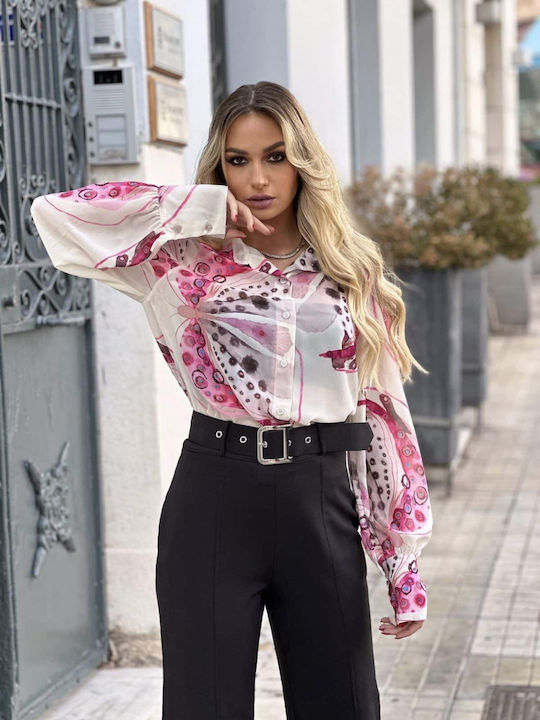 Women's Long Sleeve Shirt Fuchsia