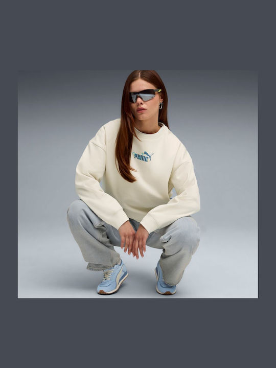 Long Women's Sweatshirt Beige