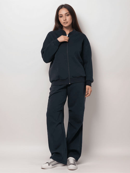 Damen Sweatshirtjacke Navy