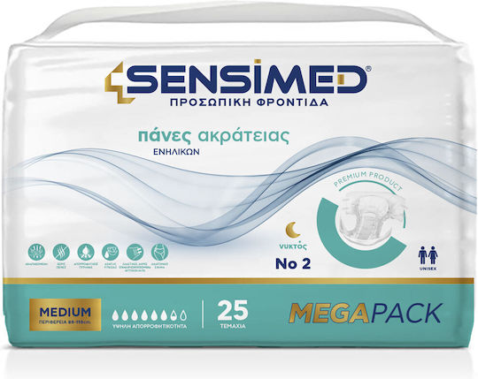 Sensimed Open Night Incontinence Diapers Giga Megapack 100 Units Medium