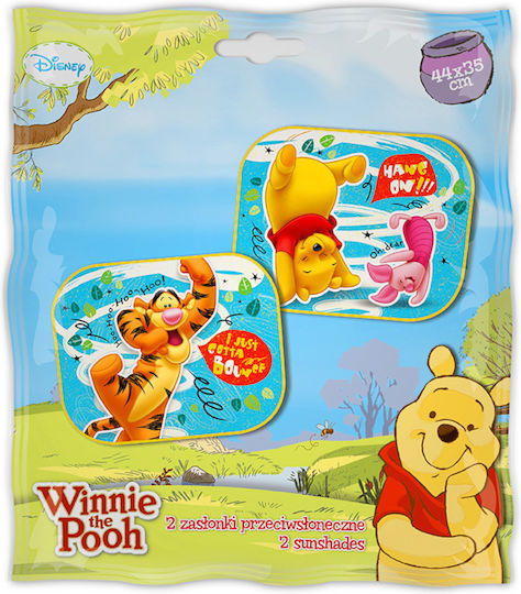 Seven Πλαϊνά Σκίαστρα Αυτοκινήτου με Βεντούζα Winnie The Pooh 44x35εκ. 2τμχ