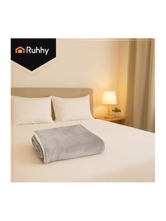 Ruhhy Blanket Fleece Single 150x200cm Light Gray