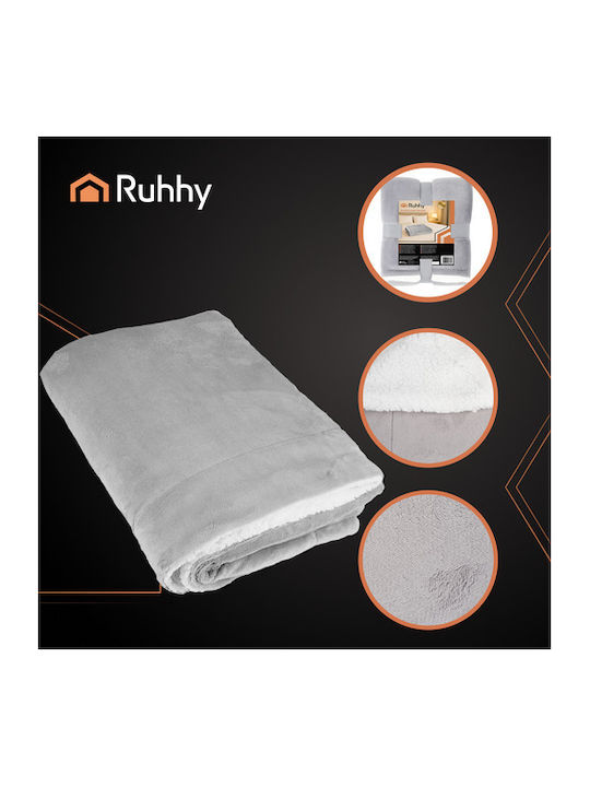 Ruhhy Blanket Fleece Single 150x200cm Light Gray