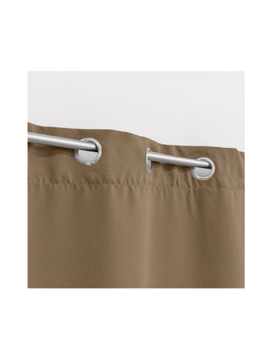Window Blackout Curtain With Brown Grommets 140x140cm