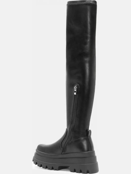 Damenstiefel Über dem Knie Schwarz