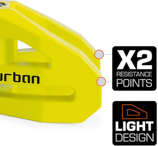 Urban UR206Y Motorcycle Disc Brake Lock with 6mm Pin