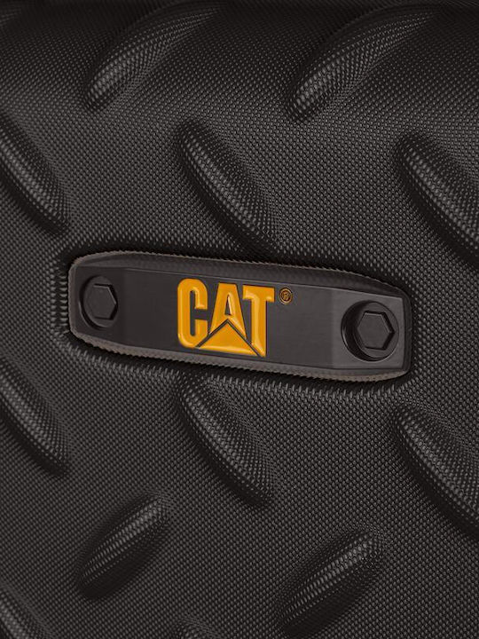CAT Medium Hard Black Travel Suitcase with 4 Wheels Height 68cm