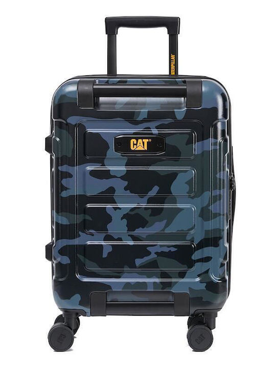 CAT Μεσαία Βαλίτσα Ταξιδίου Σκληρή Navy Μπλε με 4 Ρόδες Ύψους 58εκ.