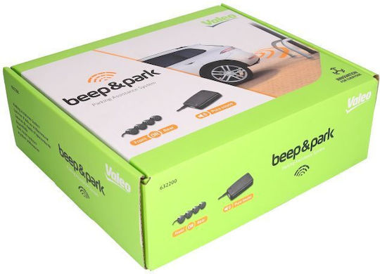 Valeo Car Parking System Beep & Park with Buzzer and 4 Sensors in Black Color