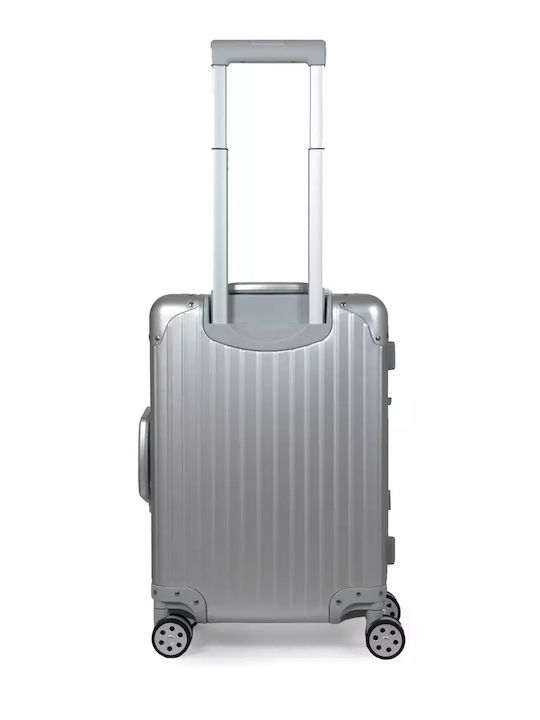 Newcom Valiză De Călătorie Cabină Tough Argintie Cu 4 Roți Înălțime 52 Cm