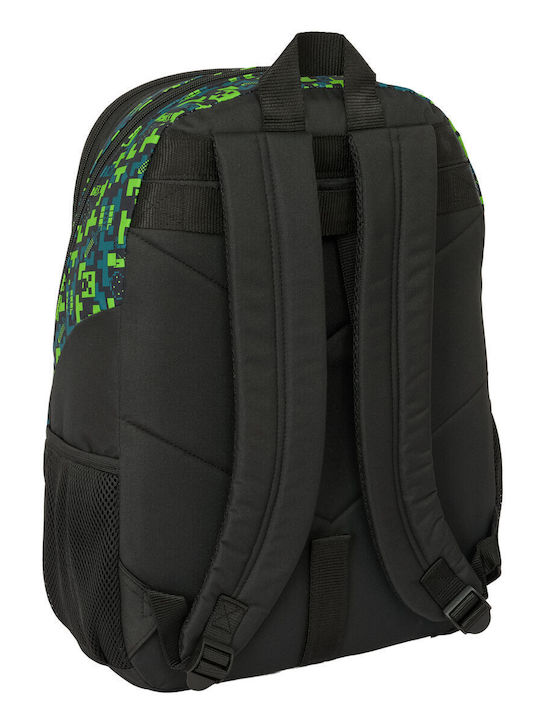 Minecraft School Bag Trolley Elementary, Elementary Multicolour with Water Bottle Holder 16Liters