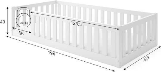 Bellissimo Montessori Μονό για Στρώμα 90x190cm