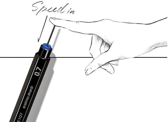 Μηχανικό Μολύβι Μαύρο Enpitsu Sharp Kokuyo 0.3 Mm