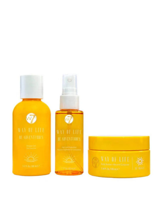 W7 Cosmetics Way Life Travel Set for Moisturizing & Body Cleaning 4pcs
